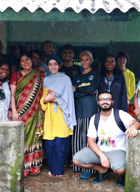 French and Indian youth in Guhir, India, summer 2019